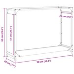vidaXL Portant de bois chauffage vert olive 90x28x65 cm