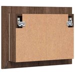 vidaXL Armoire à miroir LED Chêne marron 60x12x45 cm Bois d'ingénierie