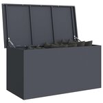vidaXL Boîte de Rangement Extérieure Anthracite 100 x 50 5 x 50 cm