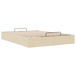 vidaXL Cadre de lit ottoman sans matelas crème 140x200 cm tissu