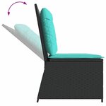 vidaXL Banc de jardin Noir polyrotin