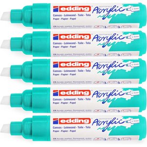 Marqueur acrylique large 5000 turquoise opulent 5-10 mm x 5 EDDING