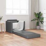 vidaXL Canapé-Lit 60cm Gris foncé tissu