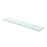 vidaXL Panneaux d'étagère 2 Pièces Verre Transparent 80 x 15 cm