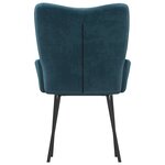 vidaXL Chaises à manger lot de 2 Bleu Velours