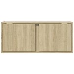 vidaXL Meuble TV mural avec lumières LED chêne sonoma 80x31x35 cm