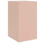vidaXL Table de chevet rose 34 5x39x62 cm acier