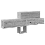 vidaXL Porte-manteau mural avec étagère Gris sonoma 100 x 12 x 43.5 cm
