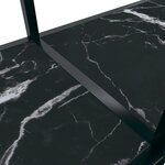 vidaXL Table console Noir 180x35x75 5 cm Verre trempé