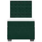 vidaXL Sommier à lattes de lit et matelas Vert foncé 80x200 cm Velours