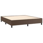 vidaXL Cadre de lit Marron 160x200 cm Similicuir