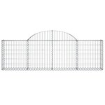 vidaXL Paniers à gabions arqués 11 Pièces 200x30x60/80 cm Fer galvanisé