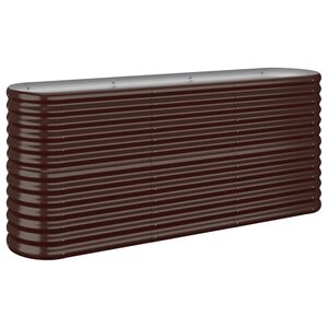 vidaXL Lit surélevé de jardin Acier galvanisé marron