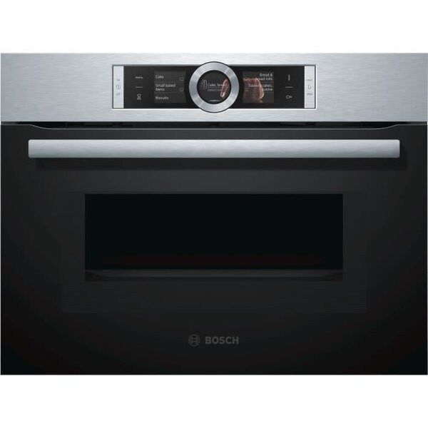 Bosch cmg636bs1 - four compact avec fonction micro ondes - 45 l - eco clean - 12 modes de cuisson - l 59 4 x p 54 8 cm - inox