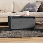 Vidaxl table basse gris 55x56x32 cm bois massif de pin