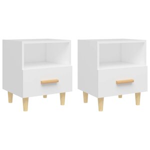 vidaXL Tables de chevet 2 Pièces Blanc 40x35x47 cm