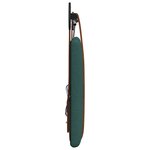 vidaXL Tête de lit suspendue Avec lumière LED Vert foncé PU antique
