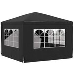 vidaXL Tente de réception 3 x 3 m Anthracite
