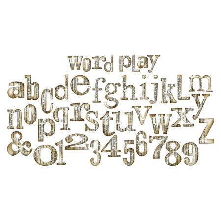 Matrice découpe (die) bigz xl sizzix alphabet de tim holtz