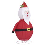 vidaXL Décoration de Noël Figurine Père Noël LED Tissu de luxe 120 cm