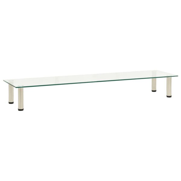 vidaXL Meuble TV Transparent 140x35x17 cm Verre trempé