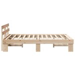 vidaXL Cadre de lit avec tête de lit 160x200 cm Bois massif pin