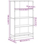 vidaXL Bibliothèque chêne sonoma 80 5x35x139 cm bois d'ingénierie