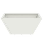 vidaXL Cache-pot de jardin Blanc 35 x 35 x 15 cm Acier laminé à froid