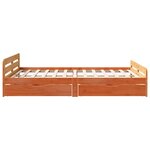 vidaXL Cadre de lit sans matelas cire marron 150x200cm bois pin massif