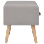 vidaXL Tables de chevet 2 Pièces Gris 40x35x40 cm Tissu