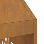 vidaXL Braise Marron 50 x 50 x 100 cm Acier résistant aux intempéries