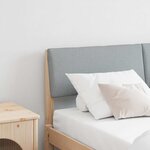 vidaXL Tête de lit capitonnée Gris clair 135 cm Pin massif
