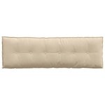 vidaXL Coussin de Dos Crème 160 x 50 cm Tissu en microfibre