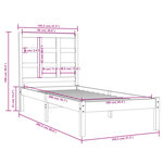 vidaXL Cadre de lit sans matelas 100x200 cm bois massif