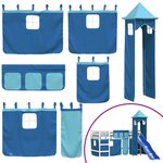 vidaXL Lit mezzanine enfants avec tour sans matelas bleu 90x190 cm