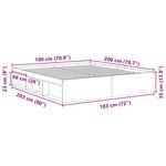 vidaXL Cadre de lit sans matelas blanc 180x200 cm
