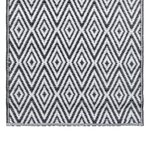 vidaXL Tapis d'extérieur Blanc et noir 160x230 cm PP