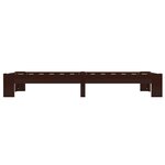 vidaXL Cadre de lit Marron foncé Bois de pin massif 100x200 cm