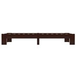 vidaXL Cadre de lit Marron foncé Bois de pin massif 100 x 200 cm