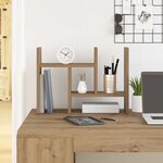 vidaXL Organiseur de bureau chêne artisanal 34.5 x 15.5 x 35.5 cm