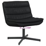 vidaXL Chaise pivotante Noir 63 x 75 x 76 cm PU brillant