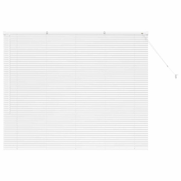 vidaXL Store de Fenêtre avec des rideaux Blanc Aluminium