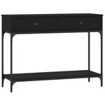 vidaXL Table console noir 100x34 5x75 cm bois d'ingénierie