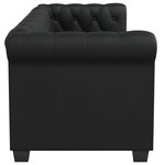 vidaXL Canapé Chesterfield à 2 places et à 3 places noir