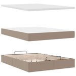 vidaXL Cadre de lit ottoman et matelas cappuccino 140x200cm similicuir