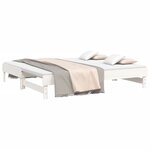 vidaXL Lit coulissant sans matelas blanc 2x(90x190) cm