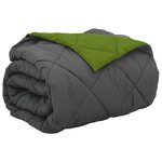 vidaXL Duvet complet toute l'année Vert et Anthracite 200 x 200 cm