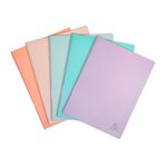 Protège-documents exacompta aquarel polypropylène a4 30 pochettes - 60 vues couleurs assorties - lot de 5