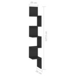 vidaXL Étagère d'angle murale Noir 20x20x127 5 cm Bois d’ingénierie