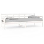 vidaXL Lit de jour blanc bois de pin massif 80x200 cm